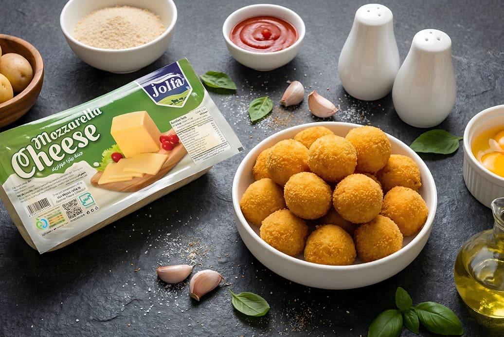 كرات البطاطس بجبنة الموزاريلا
