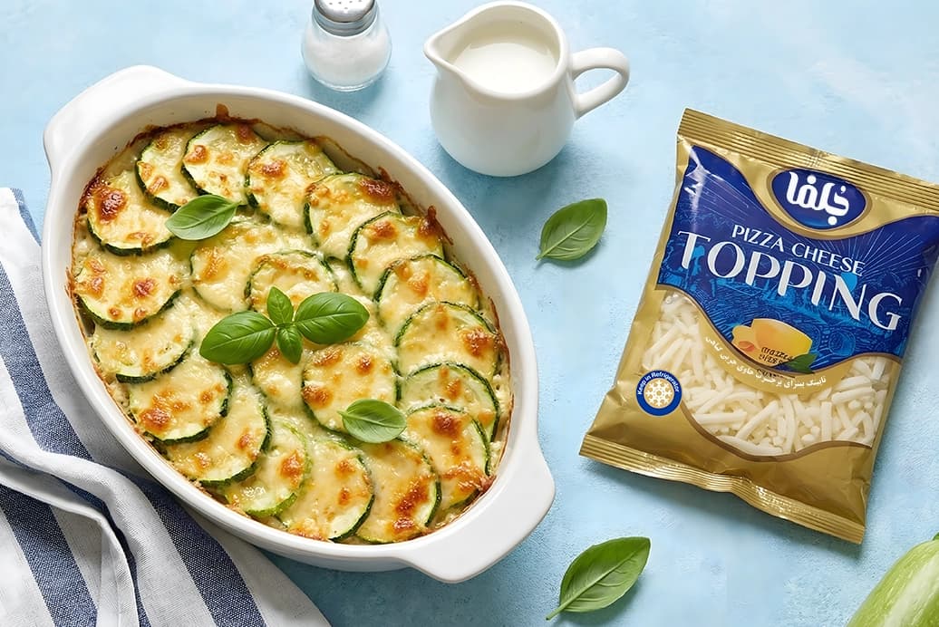 Гратен из кабачков с сыром топпинг